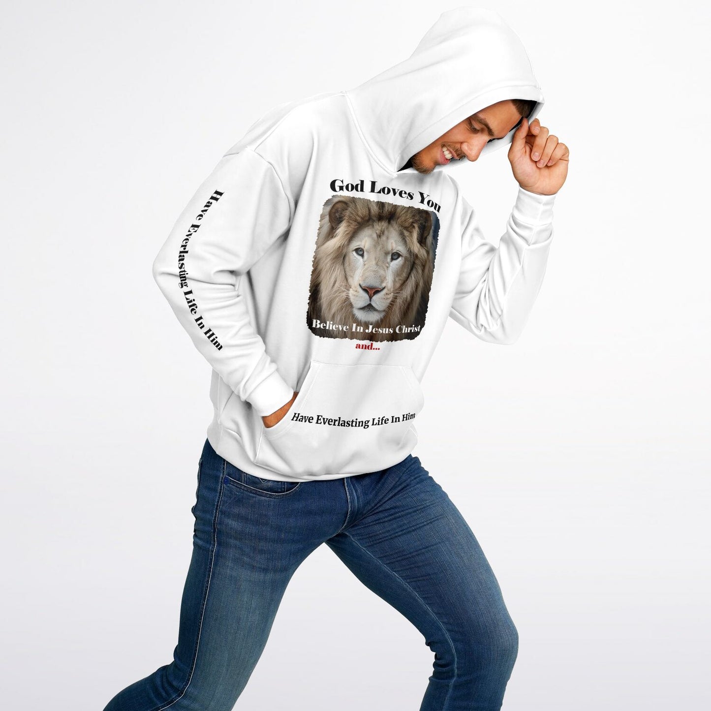 God Loves You - Unisex White Heavyweight Hoodie