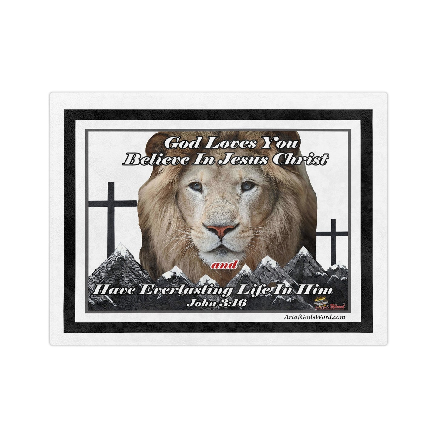 God Loves You - Velveteen Microfiber Throw/Blanket
