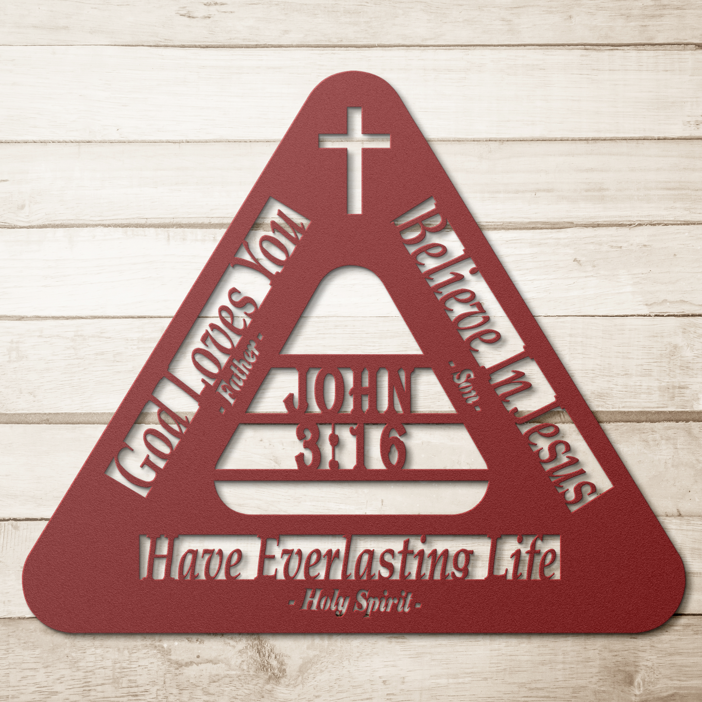 God Loves You - Metal Wall Art