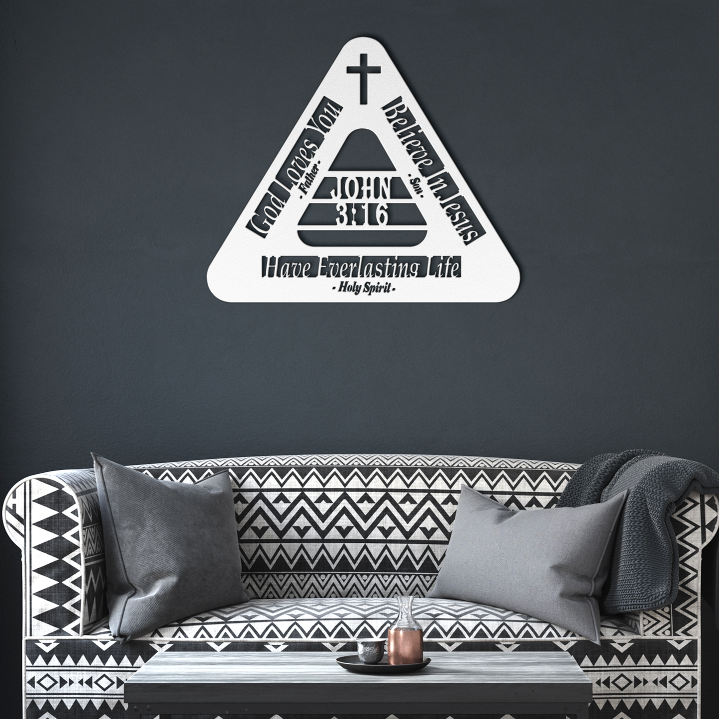 God Loves You - Metal Wall Art