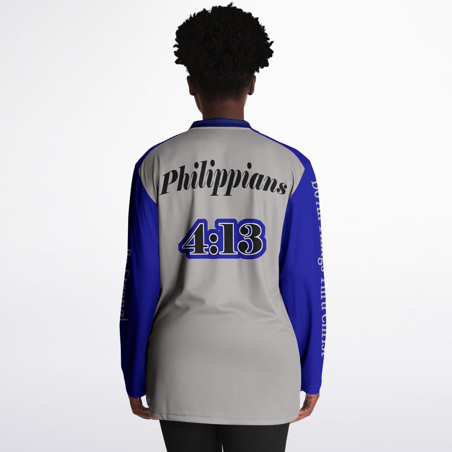 Do All Things - Grey & Blue UNISEX Ice Hockey Jersey