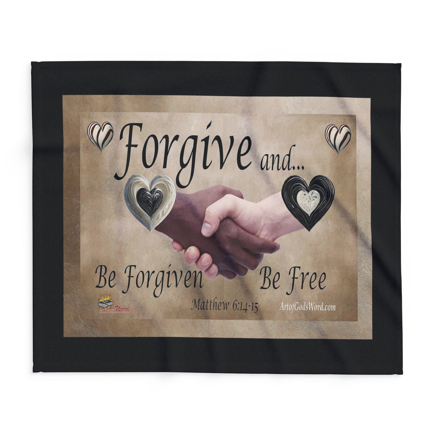LARGE Wall Art 60x50 - FORGIVE Wall Art - Fleece