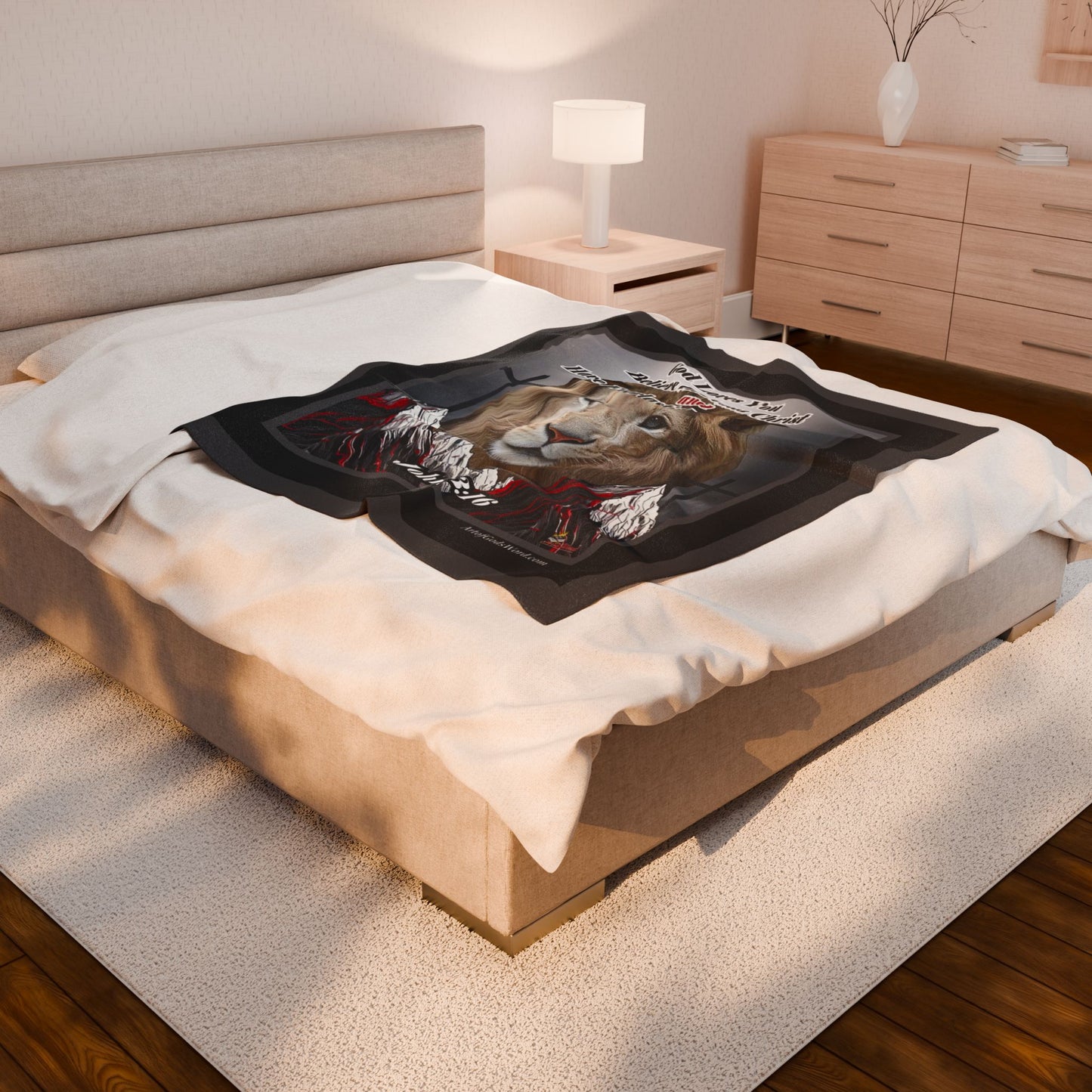 THROW 50x60 - God Loves You, Velveteen Plush Throw