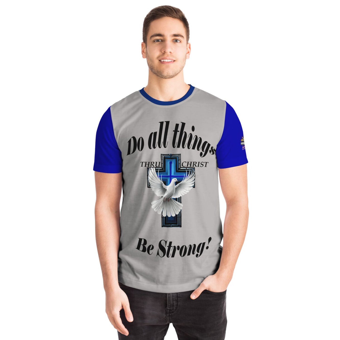 Do All Things, Dove Back - Grey & Blue UNISEX Tee