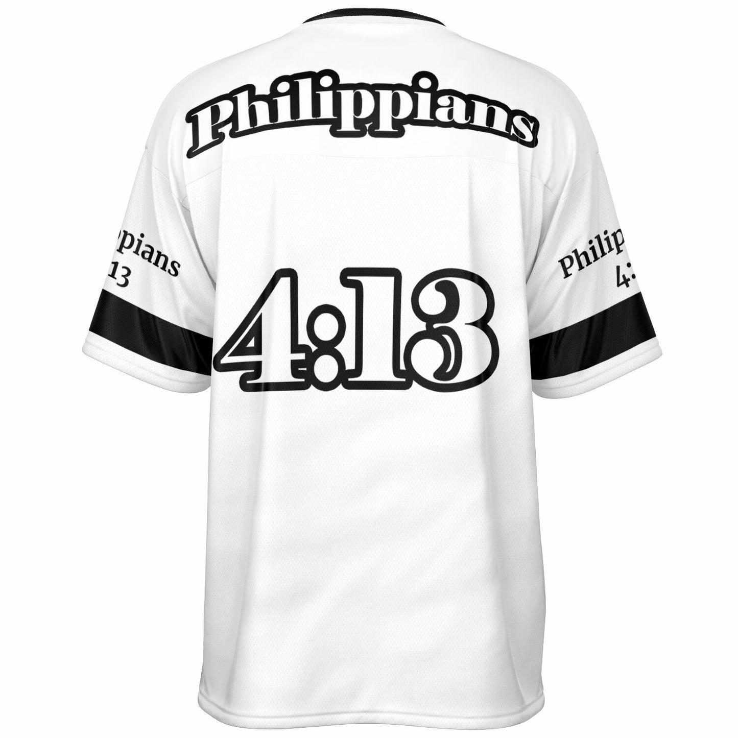 Do All Things - White w Blk Text UNISEX Football Jersey