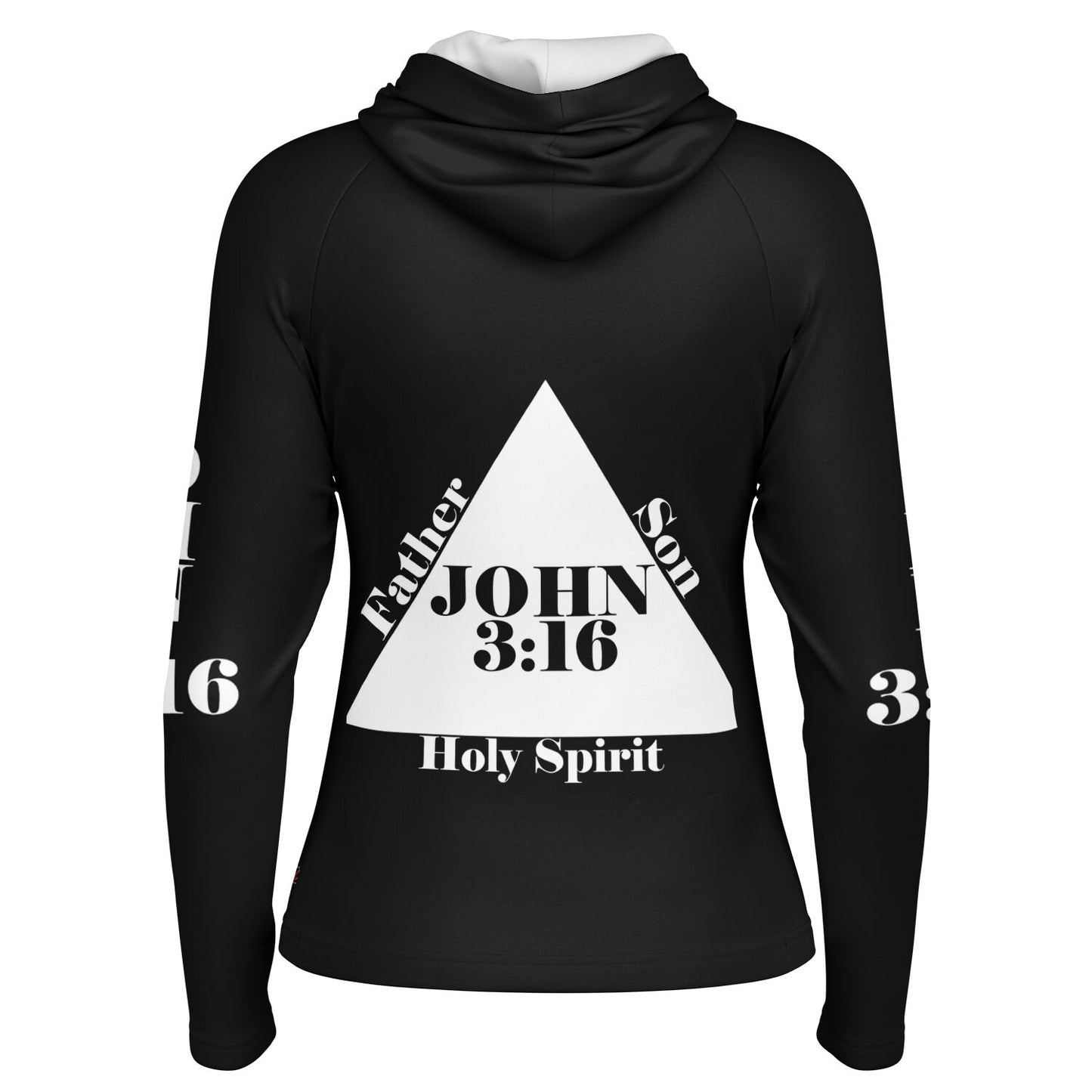 God Loves You - Women's Black Long Sleeve Performance Hoodie