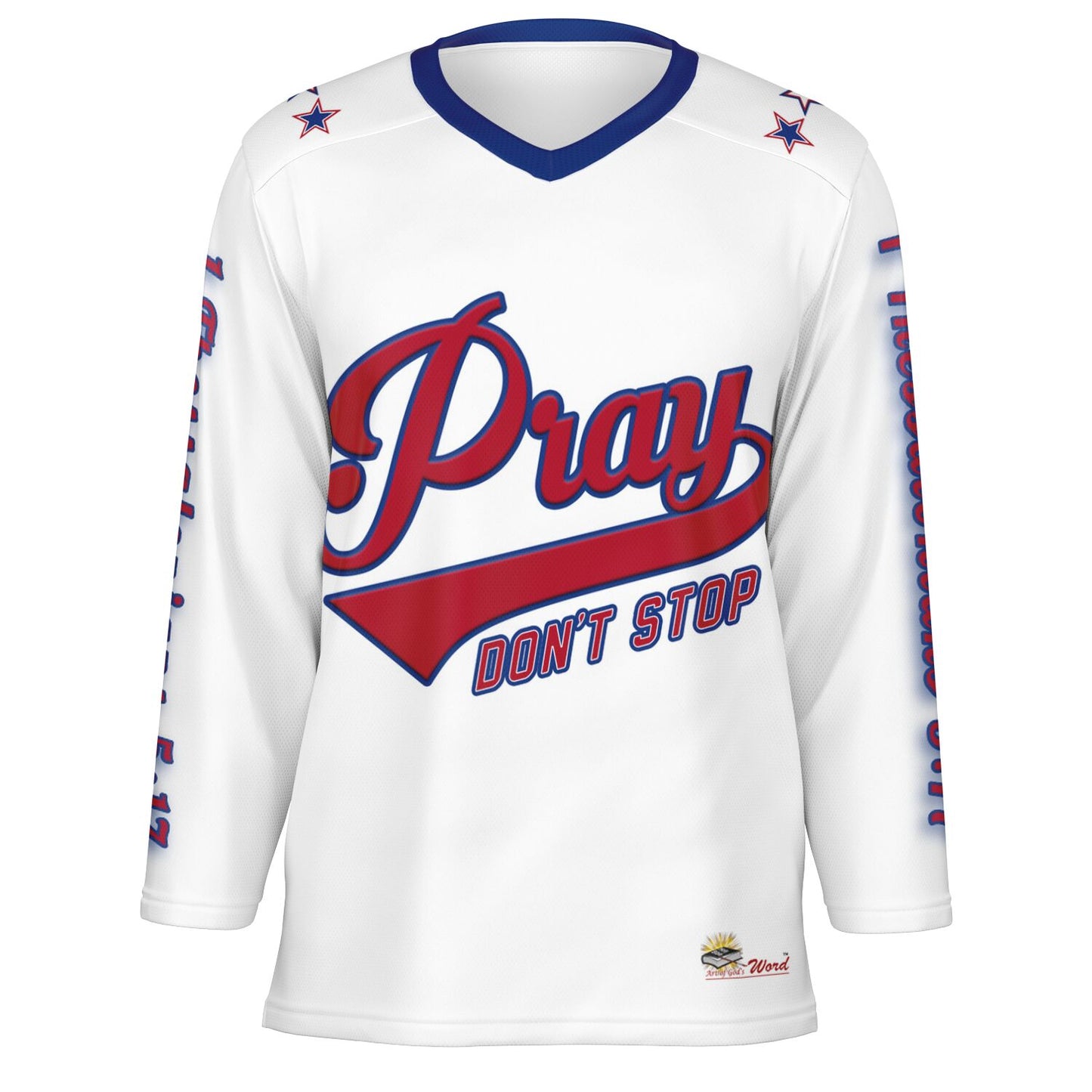 PRAY DON'T STOP - Unisex Ice Hockey Jersey - Blue Collar