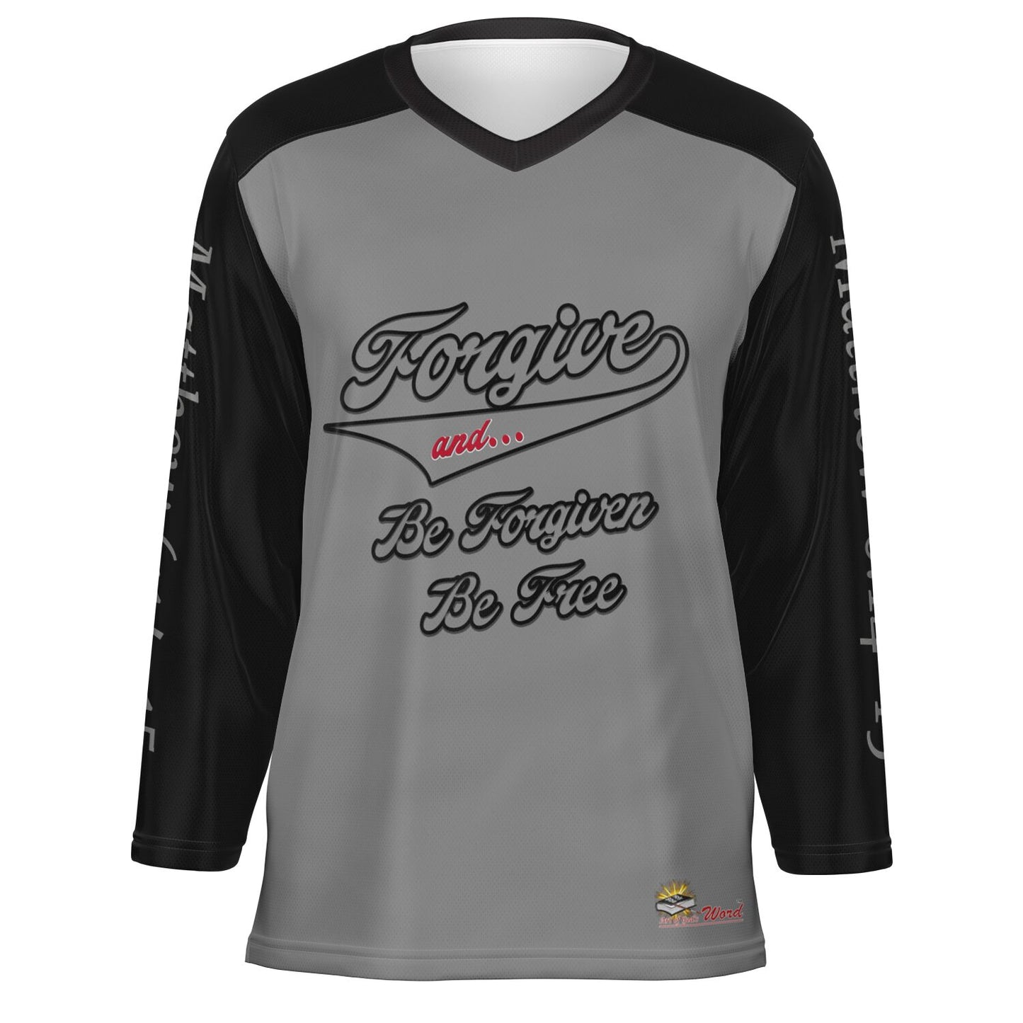 FORGIVE Grey - Unisex Ice Hockey Jersey