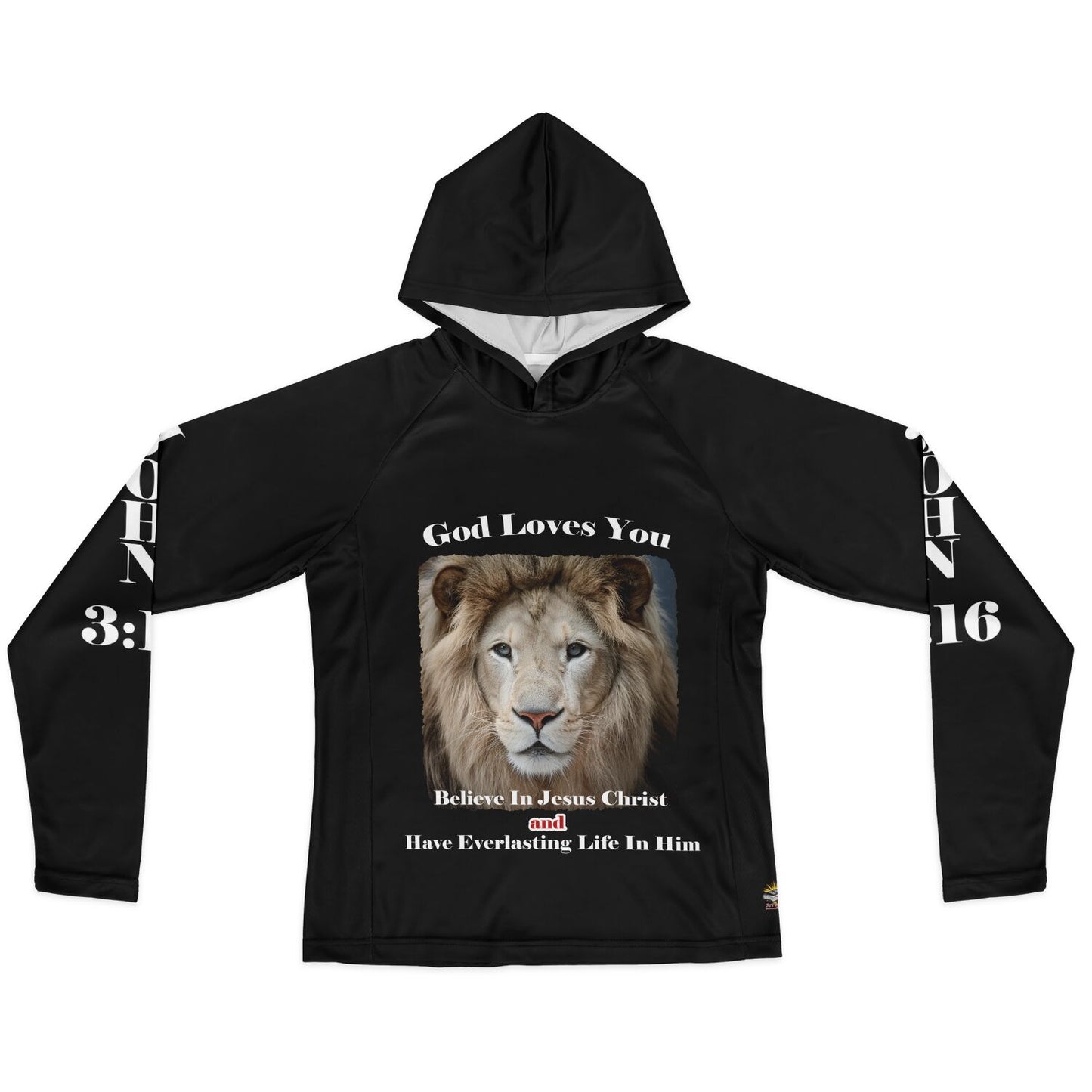 God Loves You - Women's Black Long Sleeve Performance Hoodie