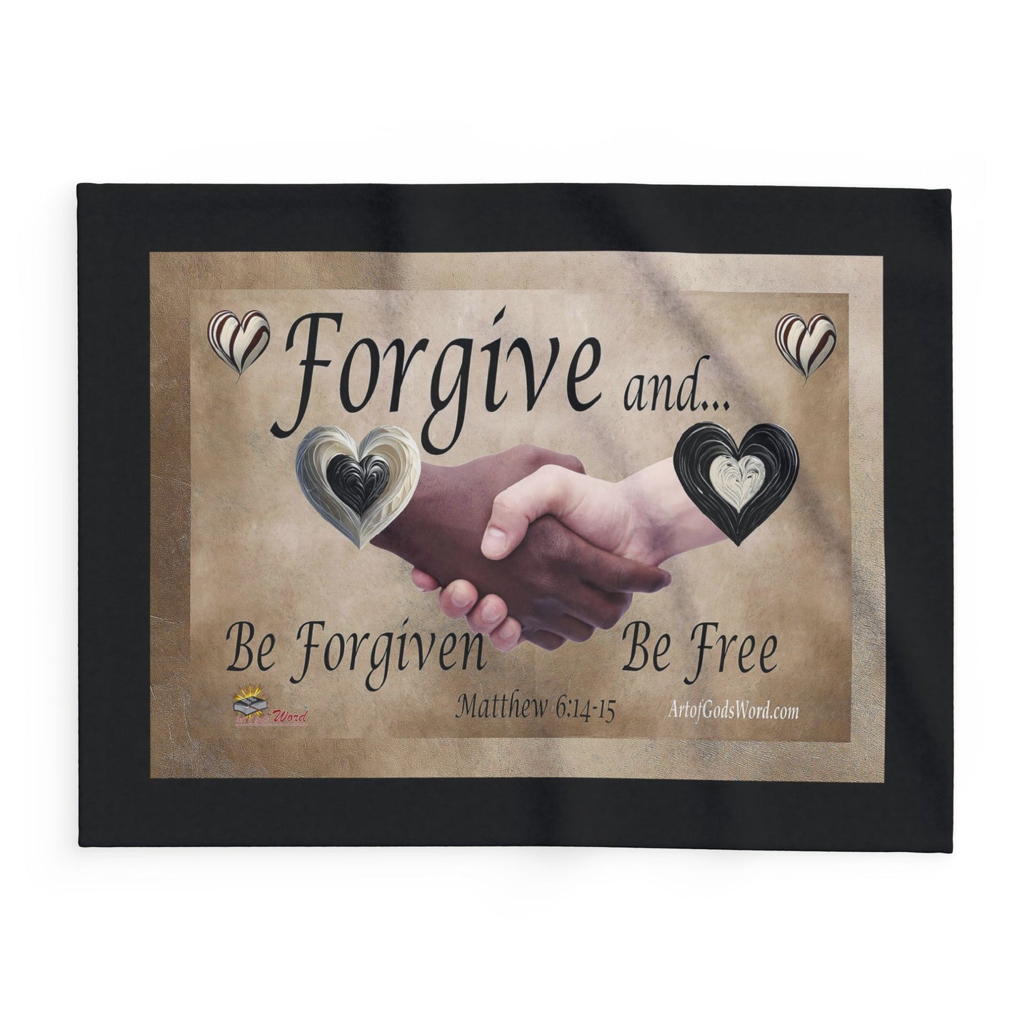 MEDIUM Wall Art 40x30 - FORGIVE Wall Art - Fleece