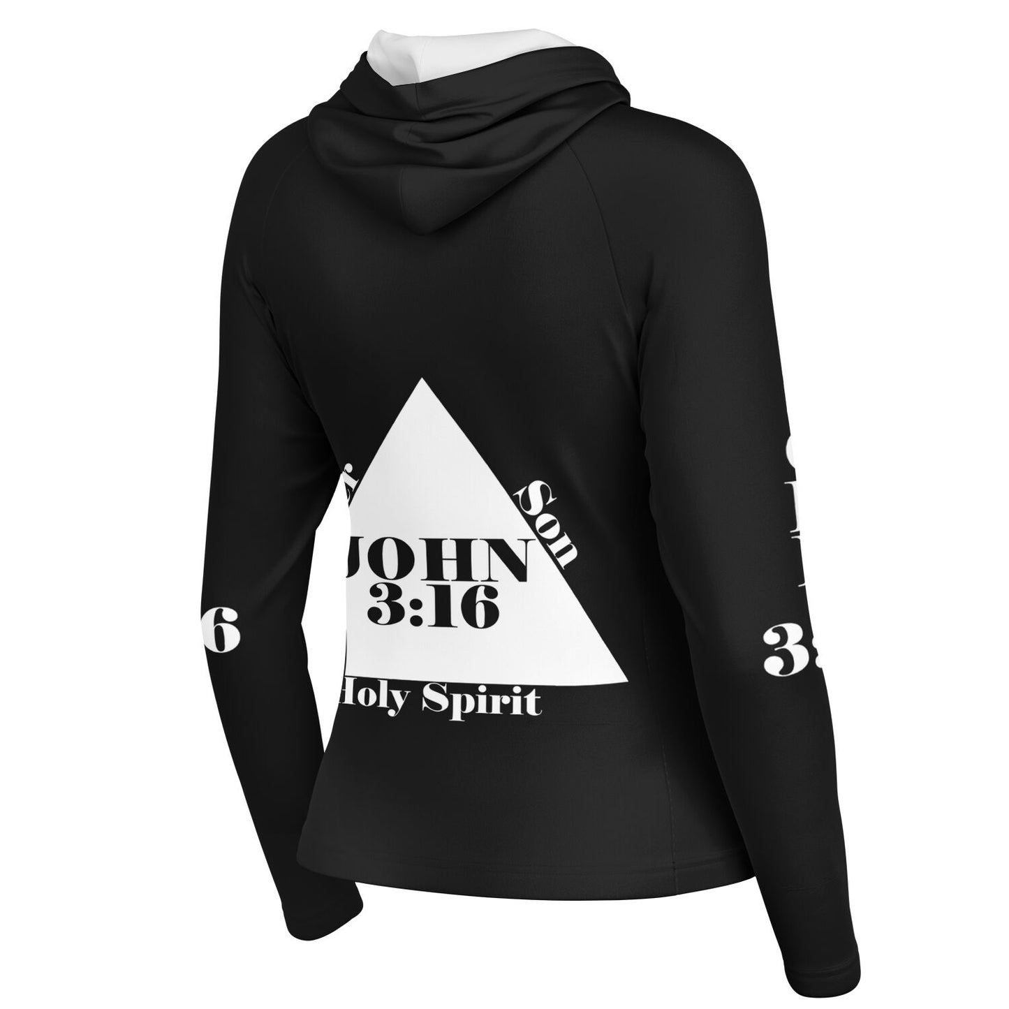 God Loves You - Women's Black Long Sleeve Performance Hoodie