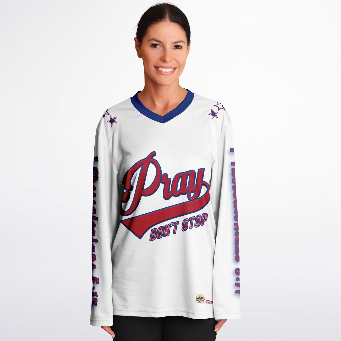 PRAY DON'T STOP - Unisex Ice Hockey Jersey - Blue Collar