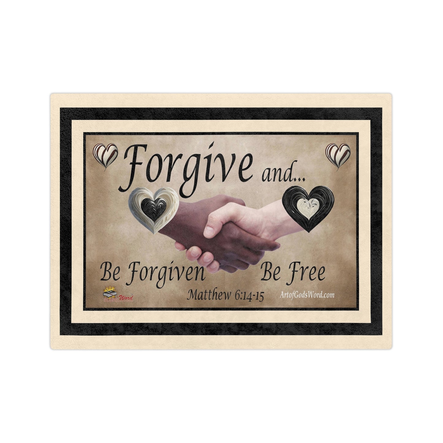 BLANKET 80x60 - FORGIVE Velveteen Microfiber Blanket