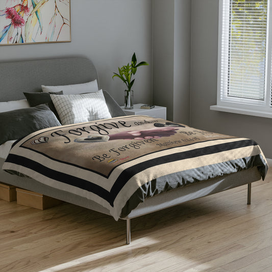 BLANKET 80x60 - FORGIVE Velveteen Microfiber Blanket