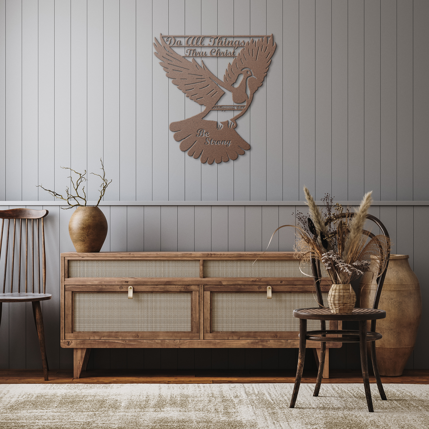 Do_All_Things_Thru_Christ_-_Metal_Wall_A_Copper_Rustic_Hallway_Mockup.png