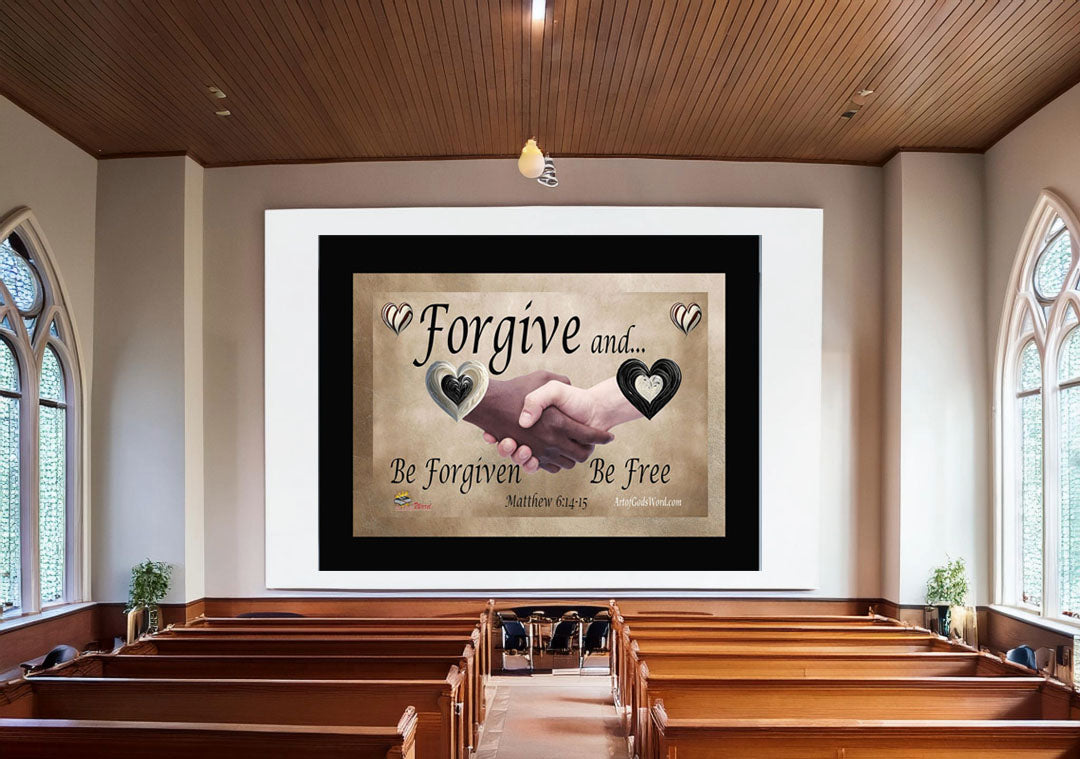 LARGE Wall Art 60x50 - FORGIVE Wall Art - Fleece