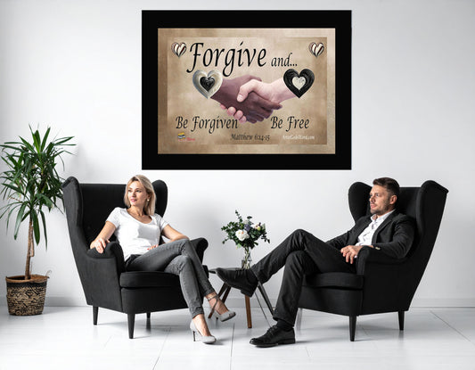LARGE Wall Art 60x50 - FORGIVE Wall Art - Fleece