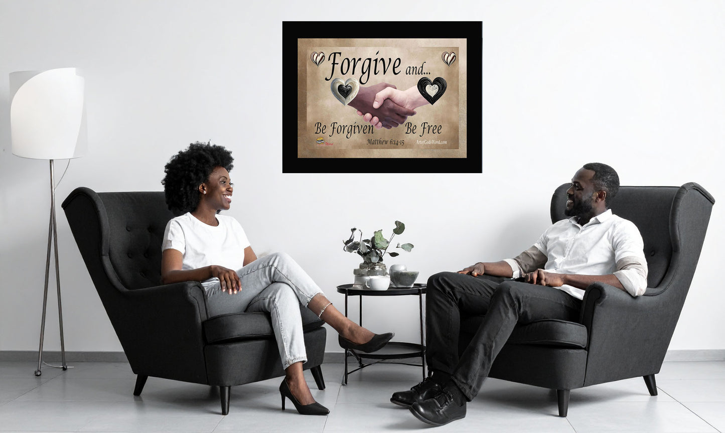 MEDIUM Wall Art 40x30 - FORGIVE Wall Art - Fleece