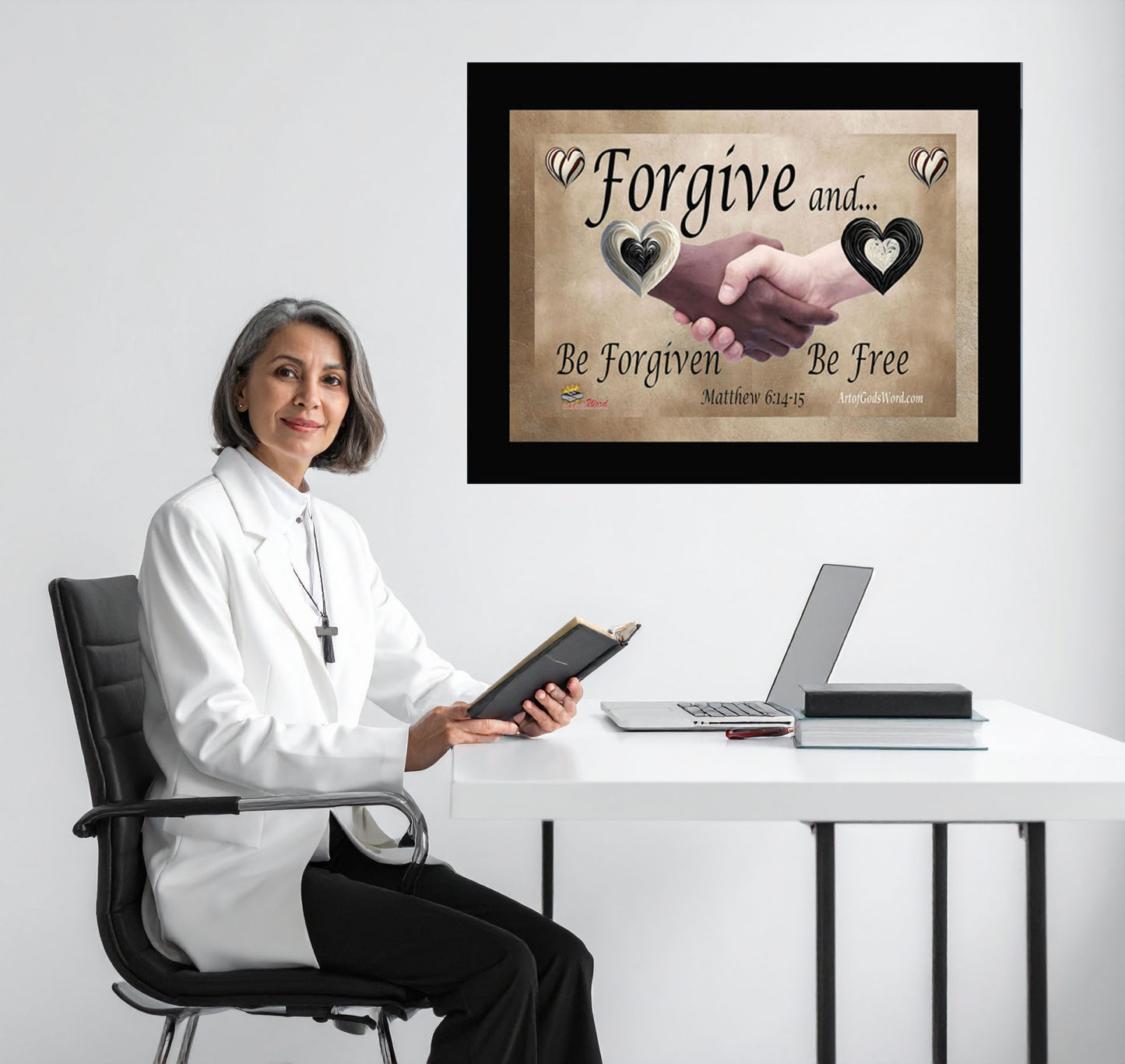 MEDIUM Wall Art 40x30 - FORGIVE Wall Art - Fleece