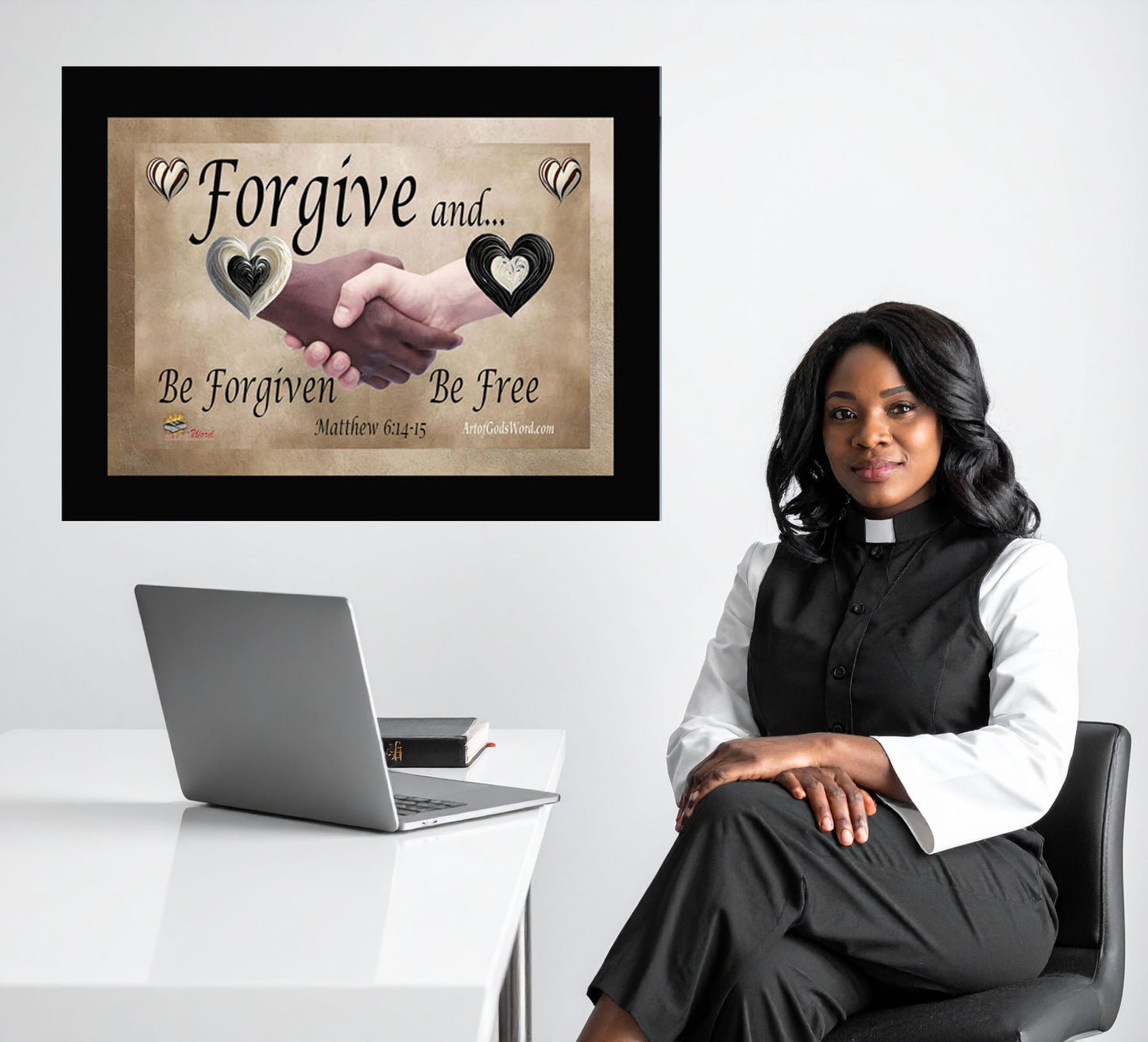 MEDIUM Wall Art 40x30 - FORGIVE Wall Art - Fleece