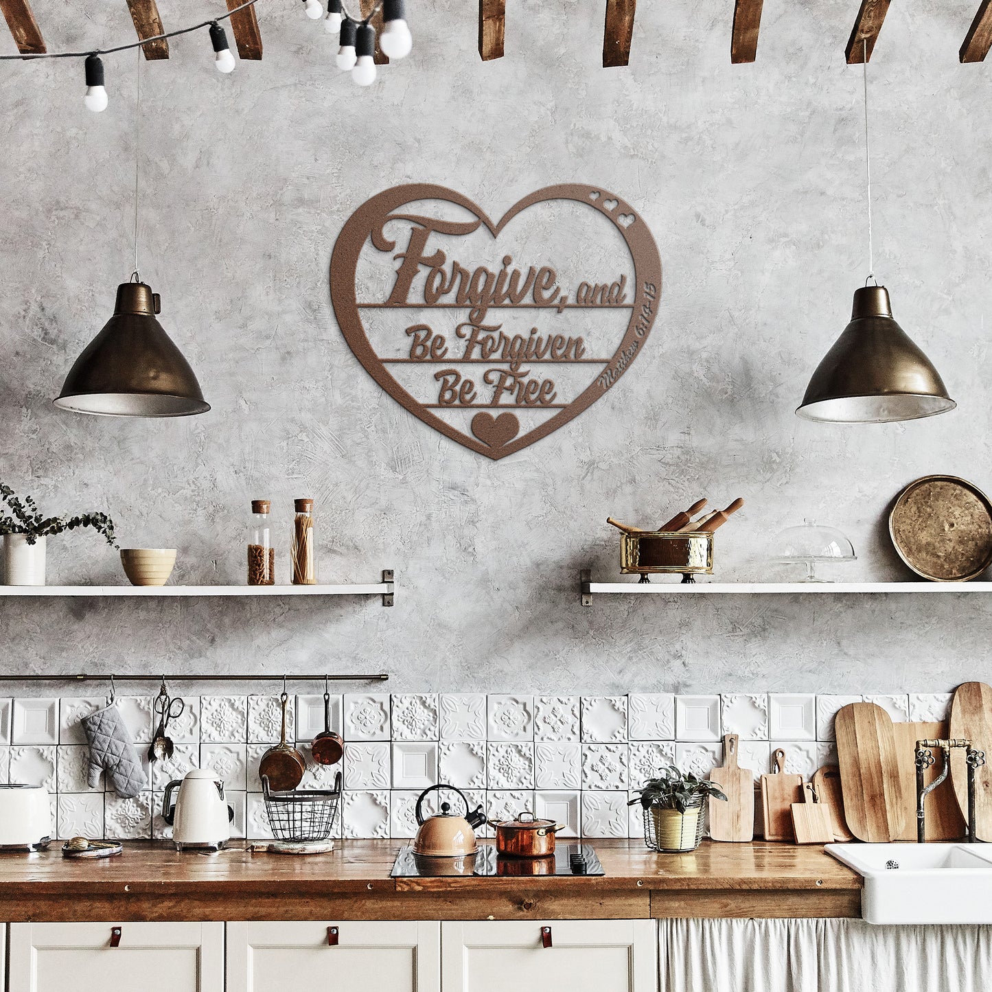 Forgive; Be Forgiven; Be Free - Metal Wall Art