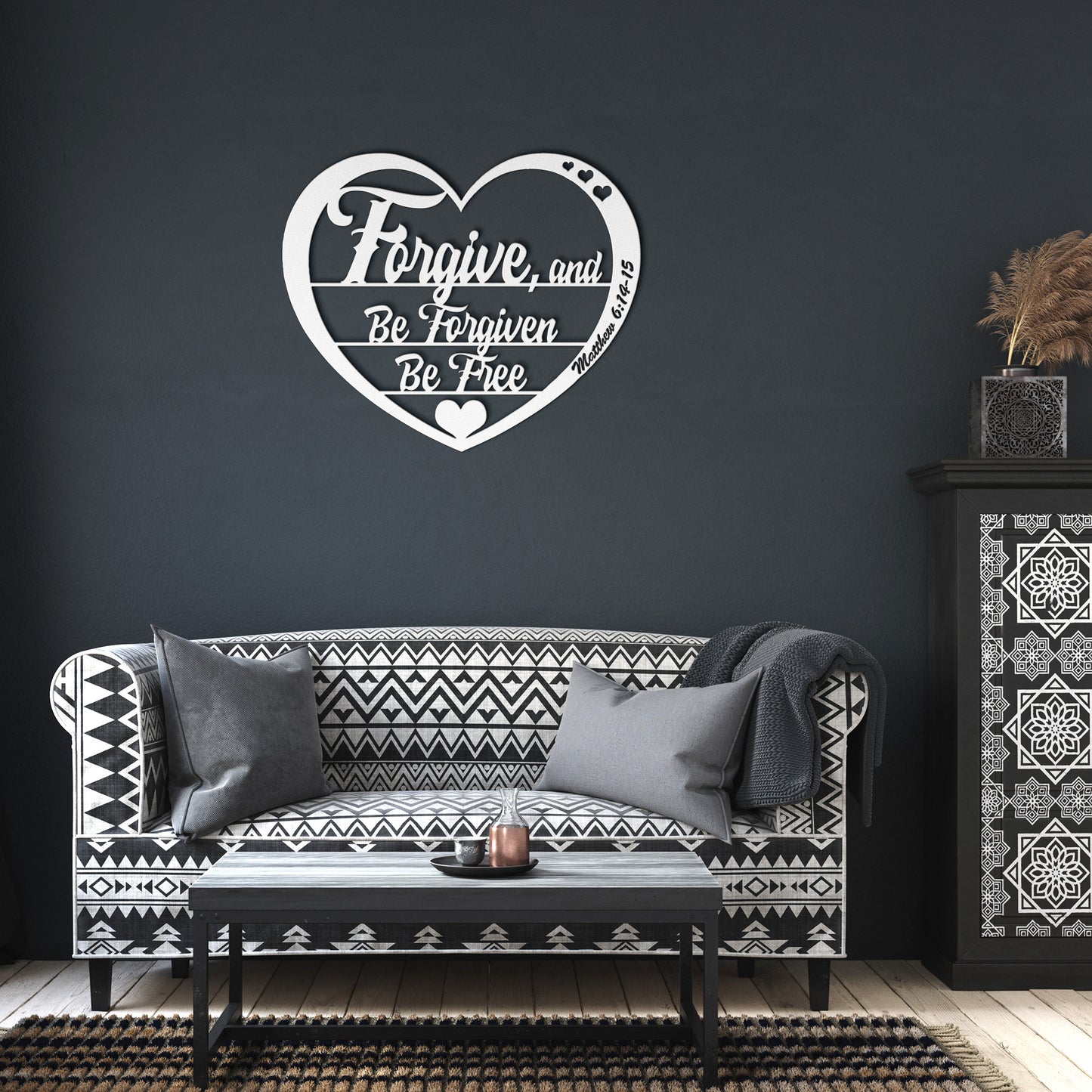 Forgive; Be Forgiven; Be Free - Metal Wall Art