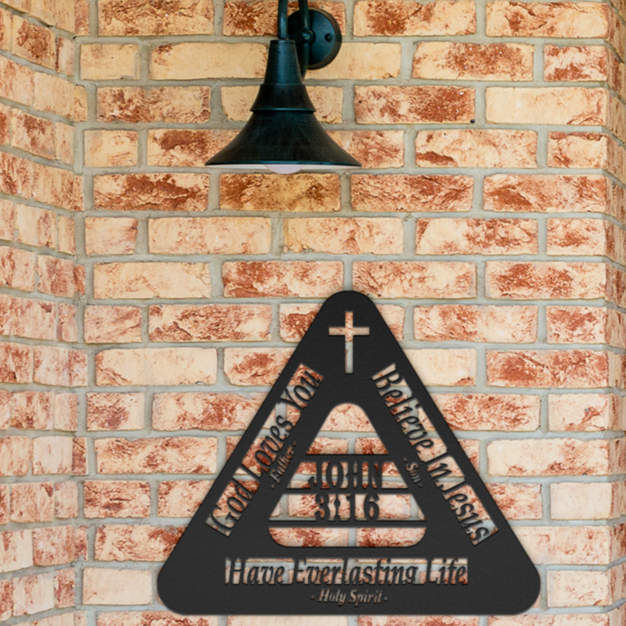 God Loves You - Metal Wall Art