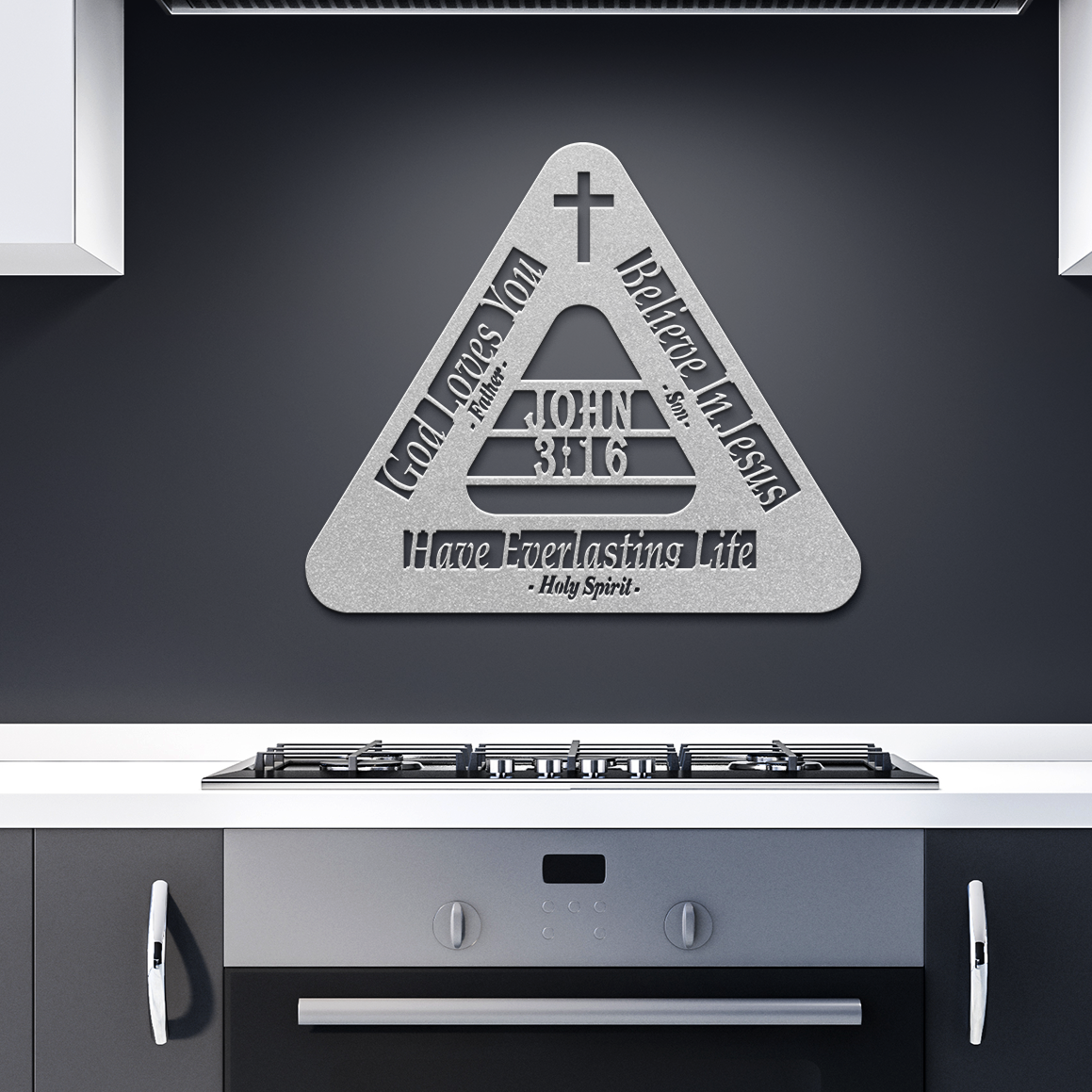 God Loves You - Metal Wall Art