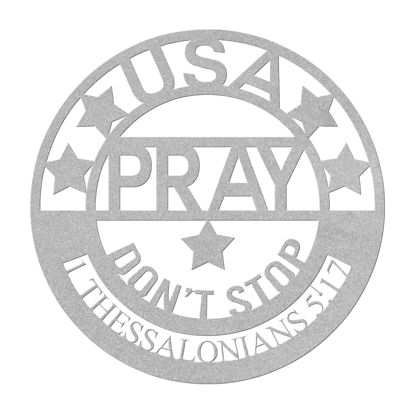 Pray_-_Dont_Stop_Metal_Sign_Silver_Transparent_Mockup.png