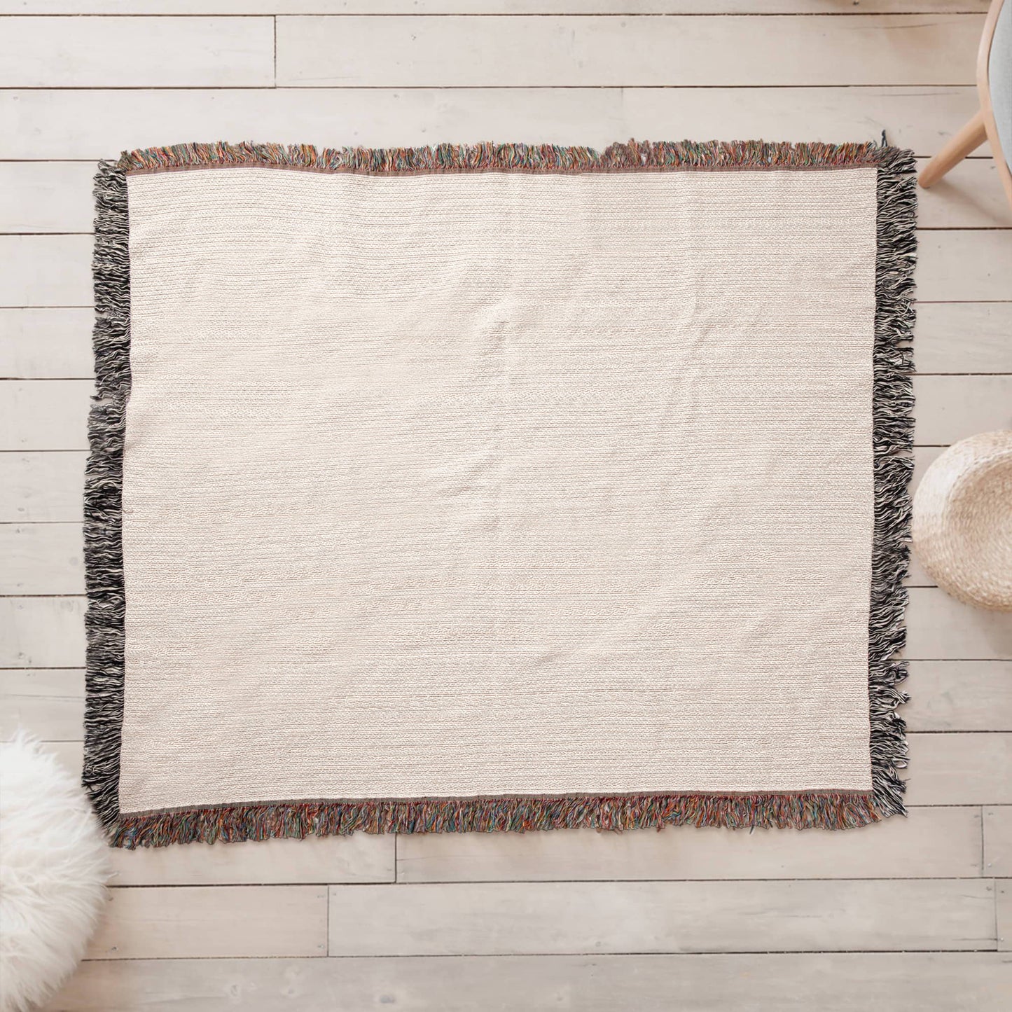 WOVEN TAPESTRY 52x37 - God Loves You, Woven Tapestry Red, Black, White Border