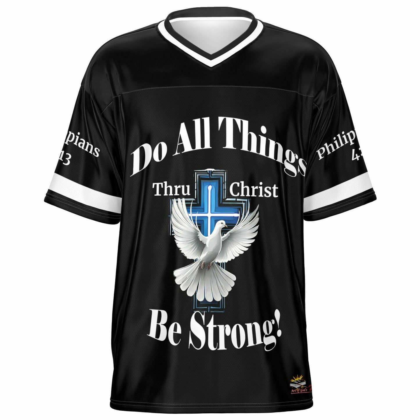 Do All Things - Black & White UNISEX Football Jersey